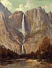 Thomas Hill Bridle Veil Fall, Yosemite painting